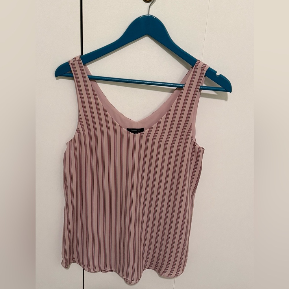 NWOT - RW&CO. Pink Striped Top